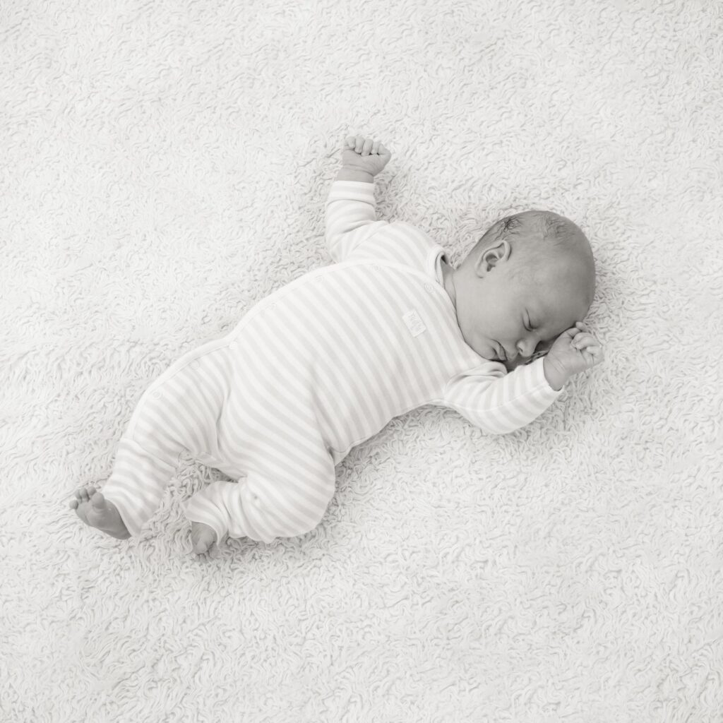 slapende baby fotoshoot
