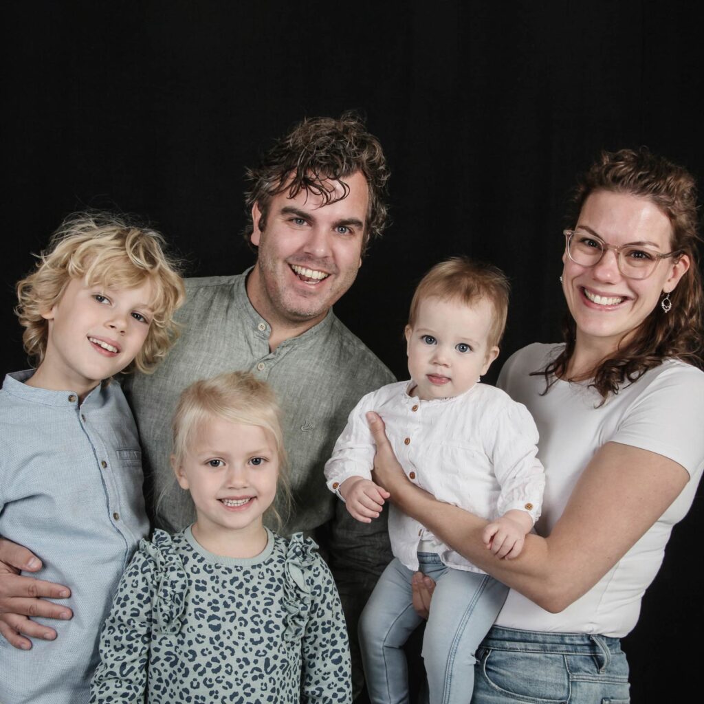 studiofotoshoot met gezin