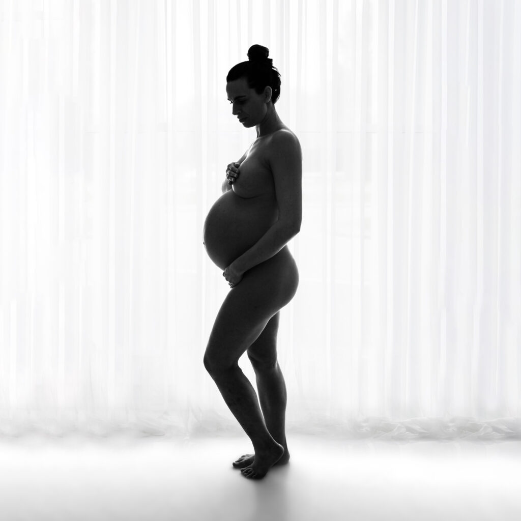 zwangerschapsfotografie silhouet